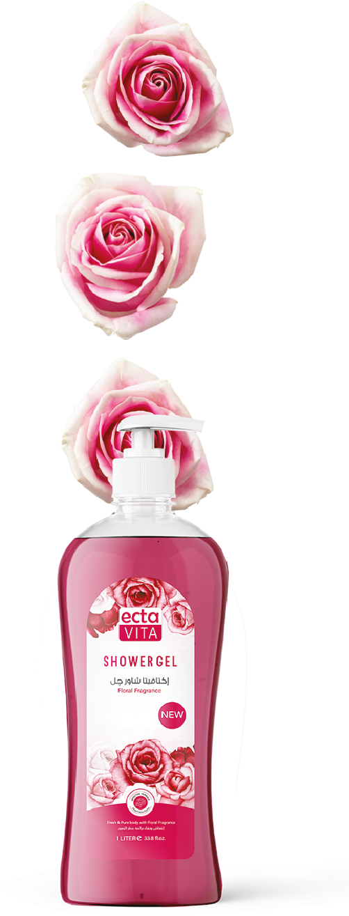 ectavita Flower shower gel 1000 ml, 'FL02002