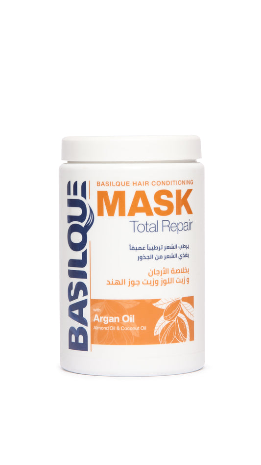 Basilque total repair hair conditioning mask with argan oil , coconut oil and almond oil, 1000 ml, fl04012