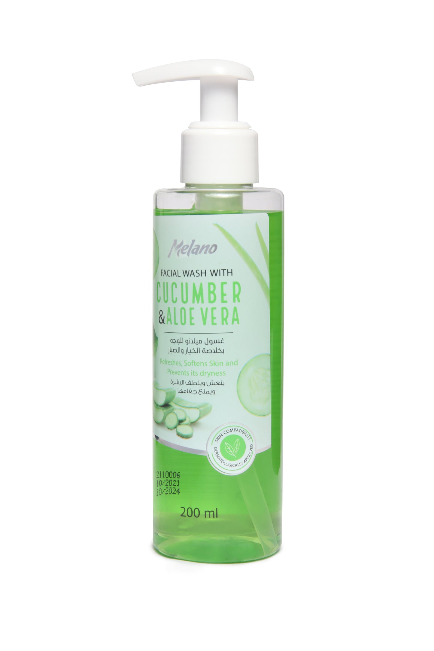 Melano Facial Wash With Cucumber & Aloe vera, '04040