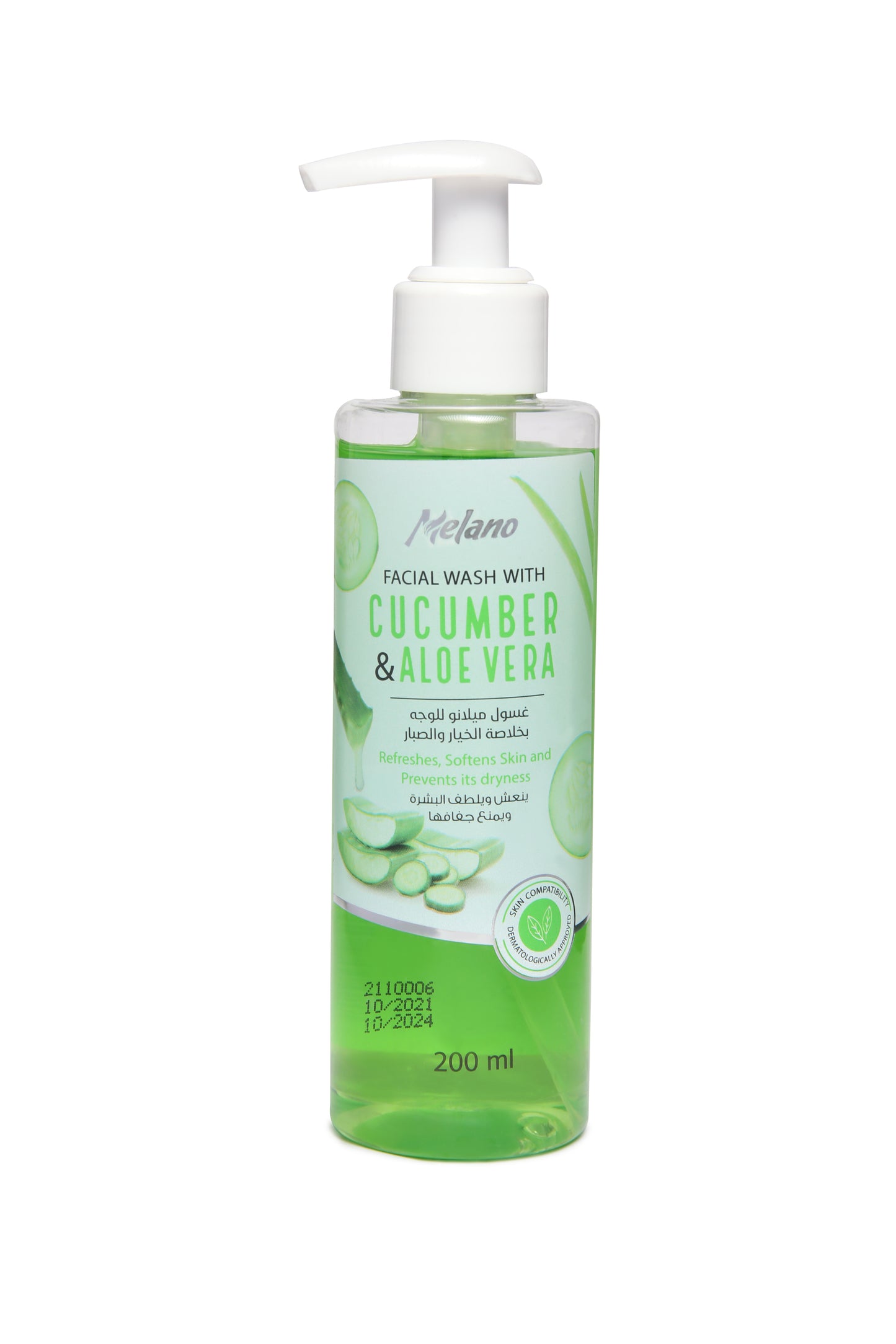 Melano Facial Wash With Cucumber & Aloe vera, '04040