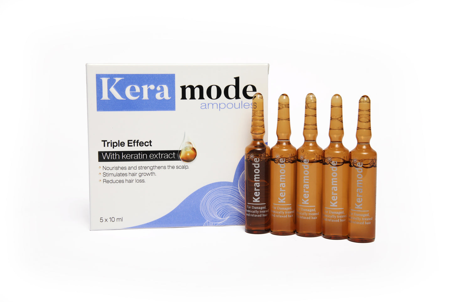 Kera mode hair ampoules with keratin, 5 ? 10 ml, fl11007