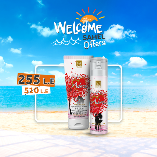 ADORE set (Melano lotion adore 03080 + body splash adore 03083 ) (Sahel Offer)
