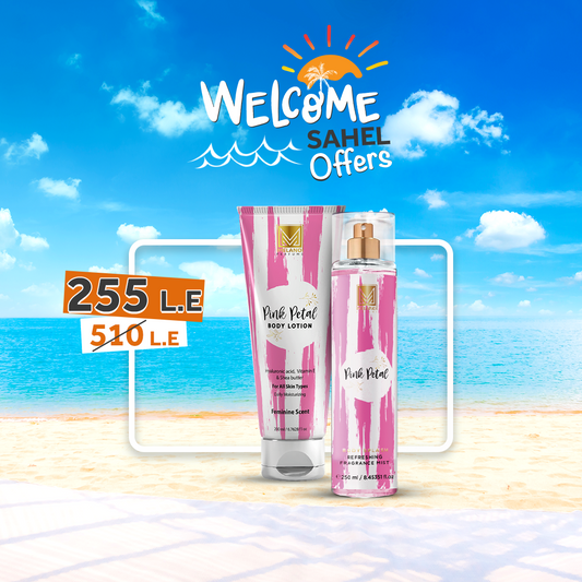 Pink Petal  set (body splash 250ml + lotion) (Sahel offer)  ( 03043 - 03048 )
