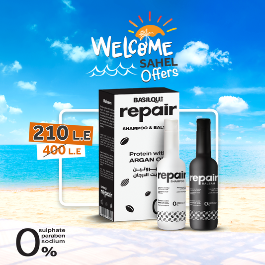 Basilque Repair Zero sulfate shampoo and balsam,  (500 ml), 'FL99002