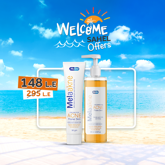For face acne (Melaakne Cream  For Acne Prone Skin + Melaakne facial wash 04053   03023)