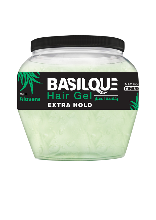 Basilque hair gel extra hold with aloe vera, 350 gm, FL05008